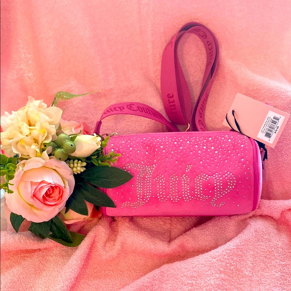 Juicy Couture Pink Crossbody Bag with Textured Finish